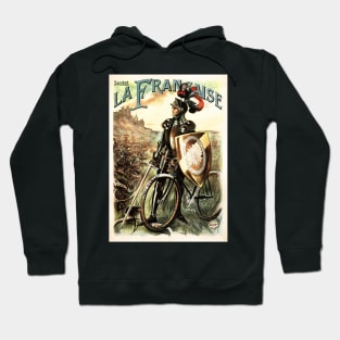 La Francaise French Cycles Knight on Bicycle Vintage Advertisement Hoodie